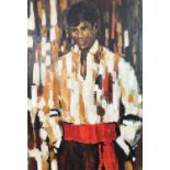 NORTON (Mid 20th Century School), oil on canvas, of a young man, unframed, 91cm x 61cm.