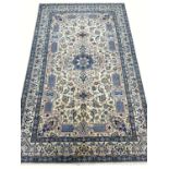 FINE PART SILK NAIN CARPET, 261cm x 163cm.