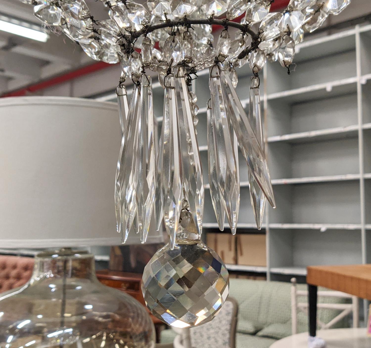 CHANDELIER, of large proportions, with tiers, 120cm H. - Bild 8 aus 14