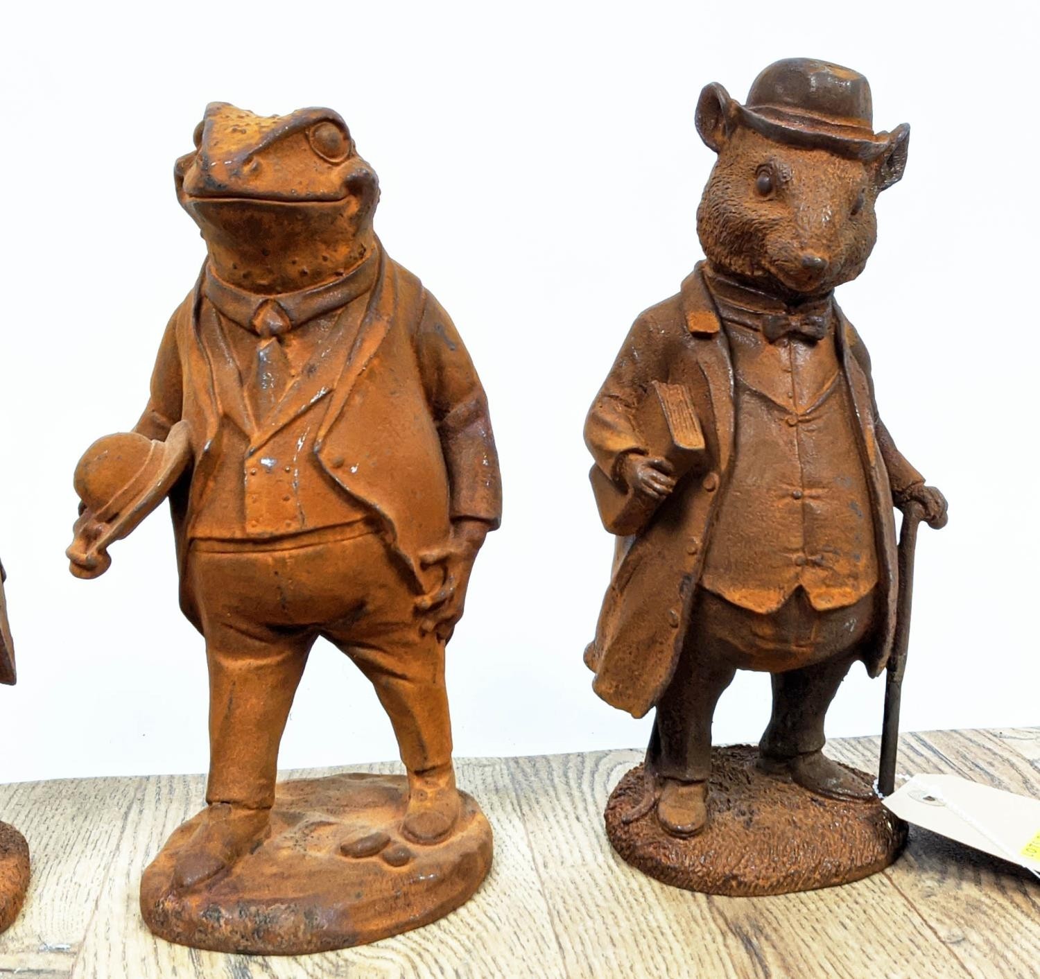A SELECTION OF FOUR CAST METAL CHARACTERS, one mole, one ratty, one Mr Rabbit, and one toad, 28cm - Image 2 of 5