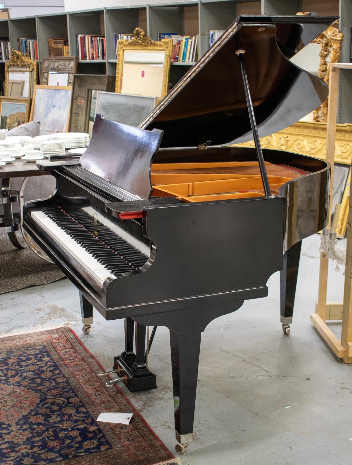 BABY GRAND PIANO BY JOHN BROADWOOD AND SONS, 20th century ebonised, 97cm H x 143cm x 130cm. - Image 4 of 12