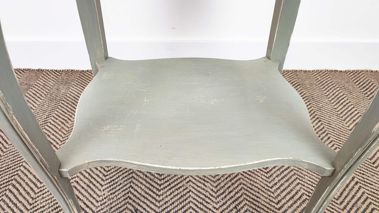 BEDSIDE TABLES, a pair, Louis XV style grey painted each with single drawer, 72cm H x 50cm x - Bild 14 aus 18