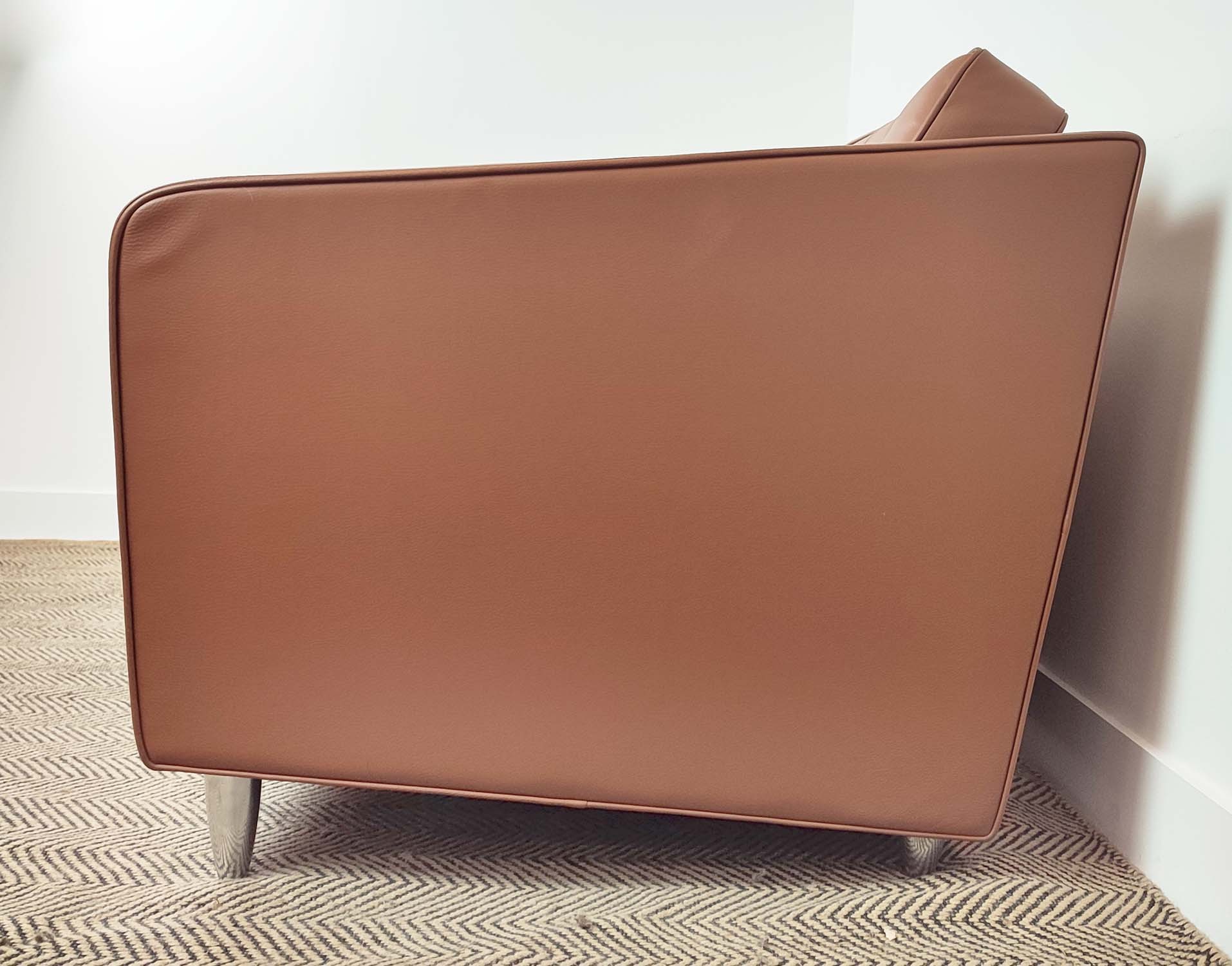 DAVISON HIGHLY SOFA, 142.5cm, tan leather. - Image 4 of 7
