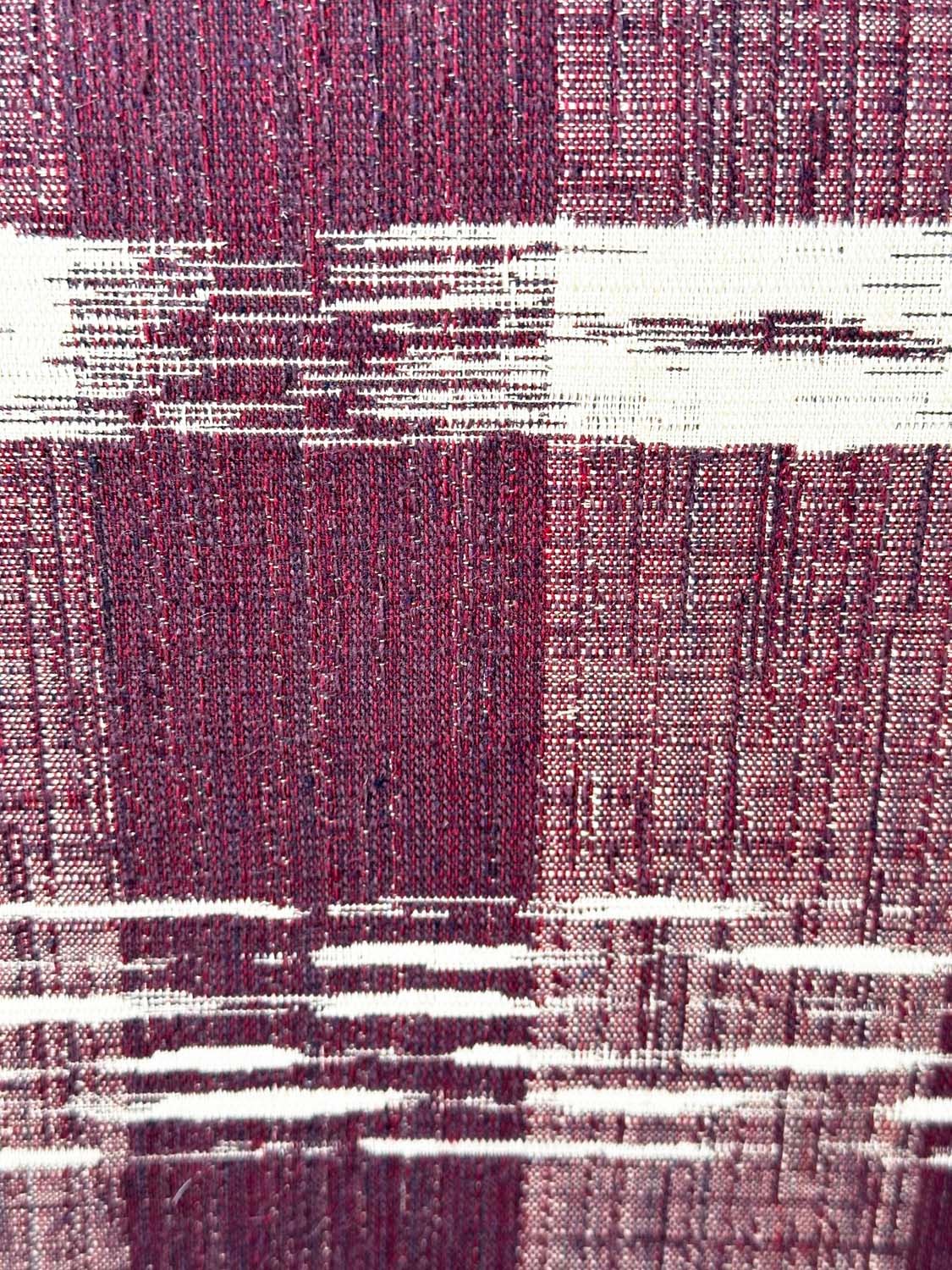 SOFA, Swedish check purple/white upholstery with scroll arms, 203cm W. - Bild 10 aus 18