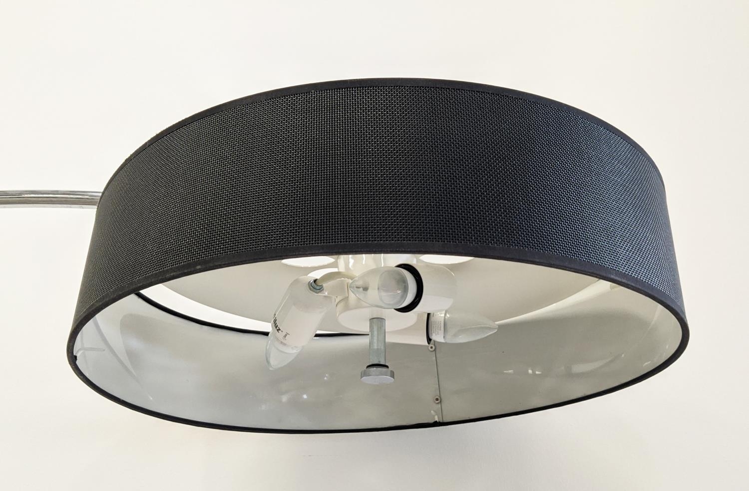 ESTILUZ IRIS FLOOR LAMP, polished metal with shade. - Image 5 of 7