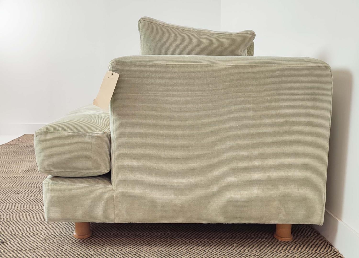 SINCLAIR MATTHEWS SANTA BARBARA SOFA, light green upholstery, 214cm W x 72cm H x 110cm D. - Image 7 of 9