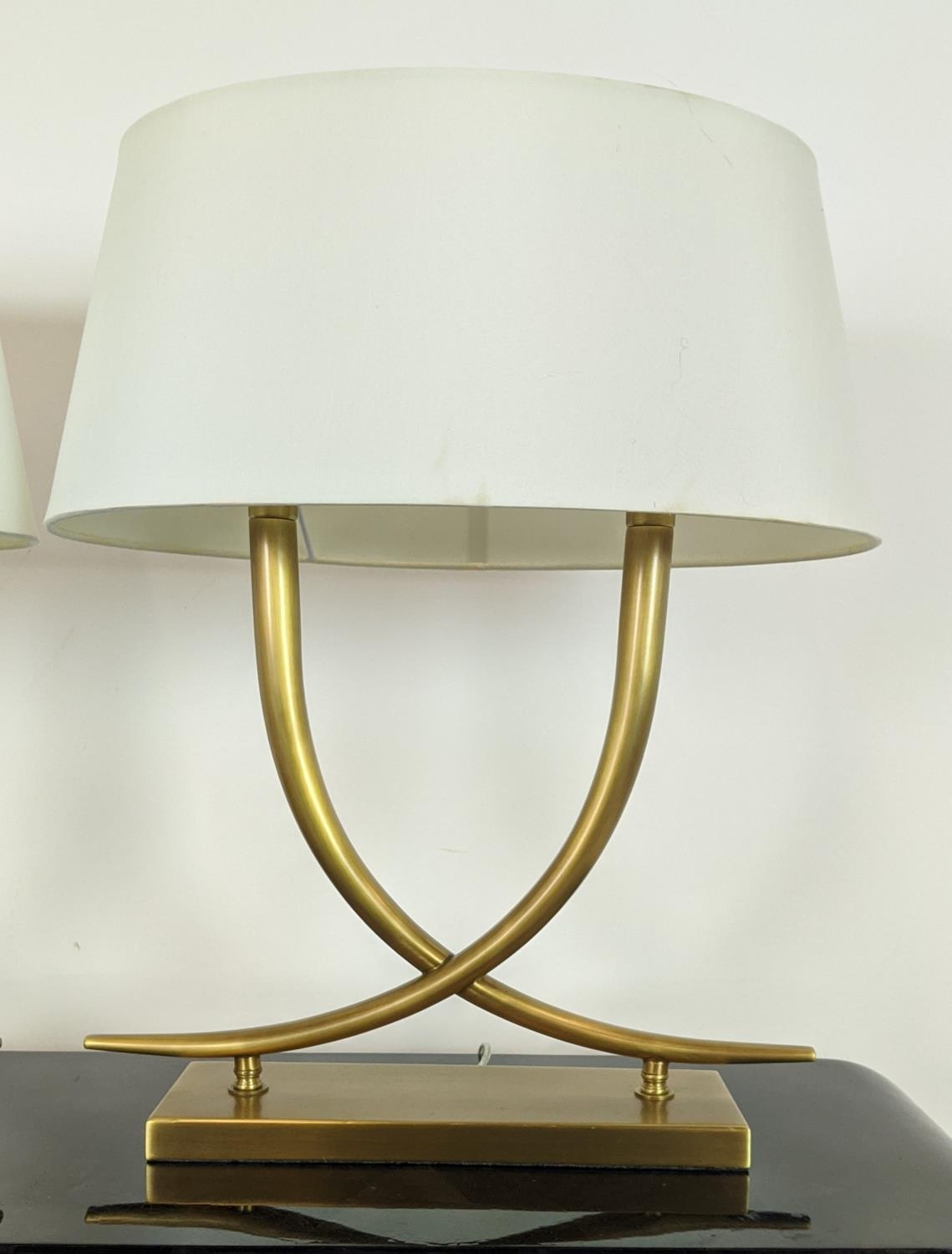 R V ASTLEY ARIANA TABLE LAMP, and another unsigned, with shades, 58cm H approx. (2) - Image 3 of 8