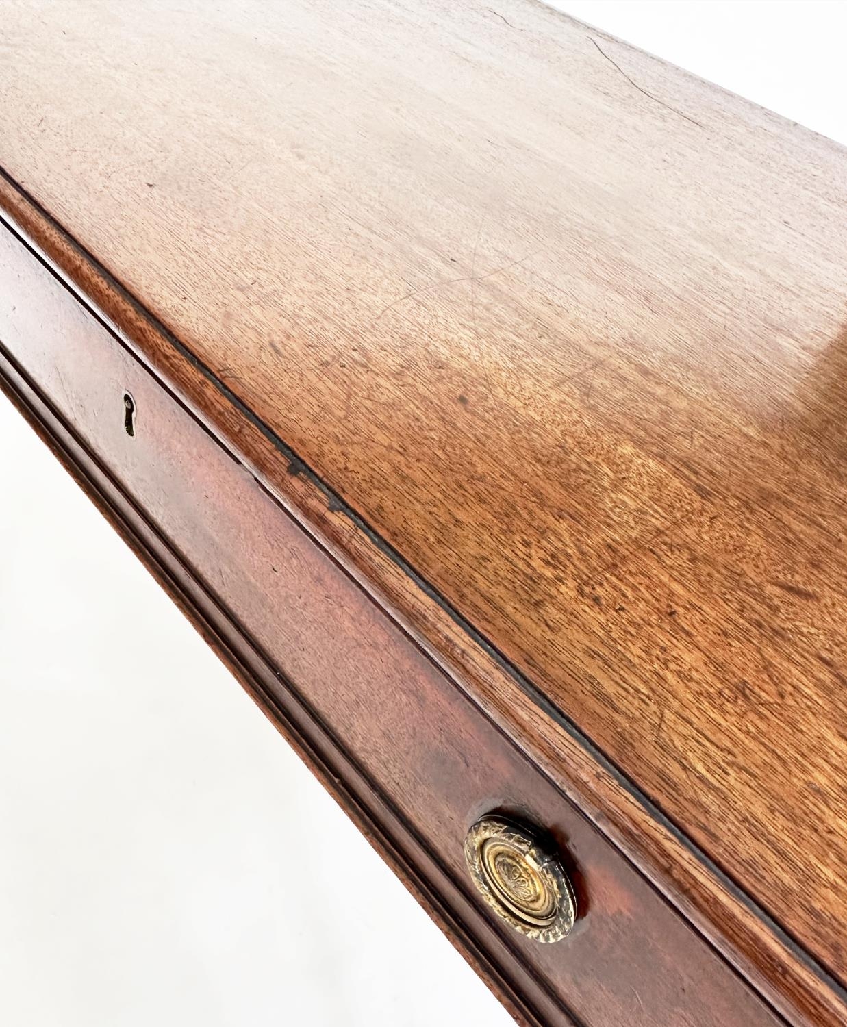 WRITING TABLE, George III period mahogany with full width frieze drawer and square tapering - Image 9 of 11