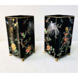 STICK STANDS, a pair, Regency design, 50cm x 27cm x 28cm. (2)