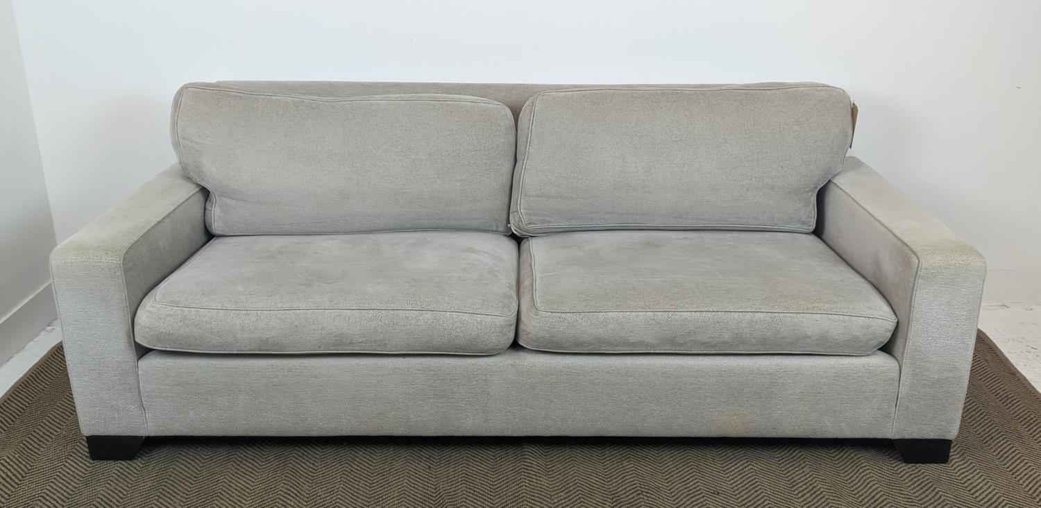 KINGCOME MANHATTAN SOFA, in neutral fabric upholstery, 210cm x 95cm x 78cm H.