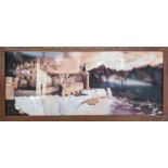 CHAYAN KHOI 'Waterfall Chateau' photoprint on perspex, 116cm x 295cm, framed.