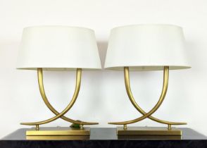 R V ASTLEY ARIANA TABLE LAMP, and another unsigned, with shades, 58cm H approx. (2)