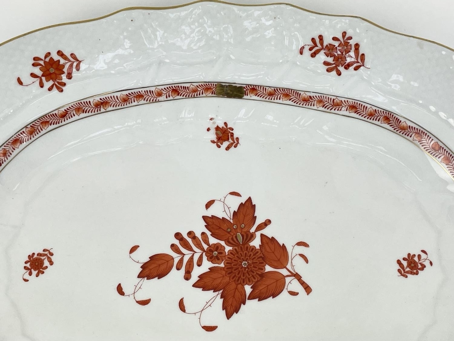 HEREND 'APPONYI' CHINESE BOUQUET PORCELAIN PLATTER, a Richard Ginori 'Fiesole Impero' serving - Bild 4 aus 14