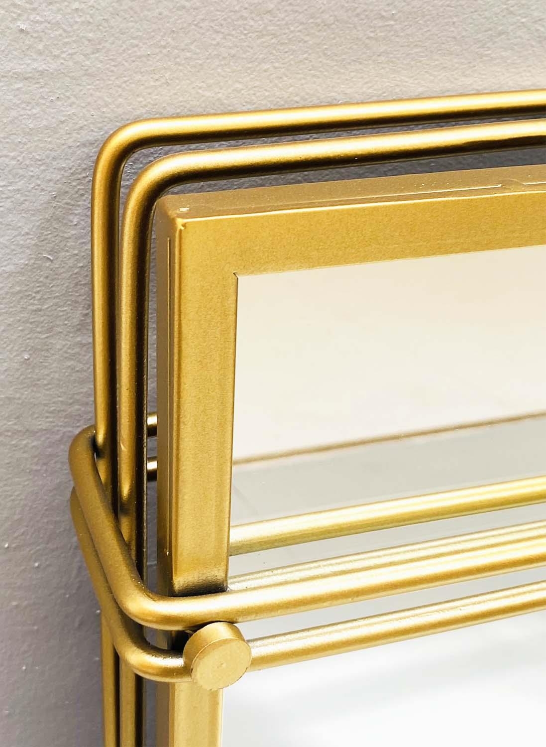 WALL MIRRORS, a pair, gilt metal frames, 79cm H x 49cm W (2) - Bild 3 aus 3