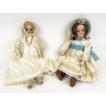 BISQUE HEAD DOLLS, two, c.1900-1910, German by Armand Marseille Kopplesdorf. (2)