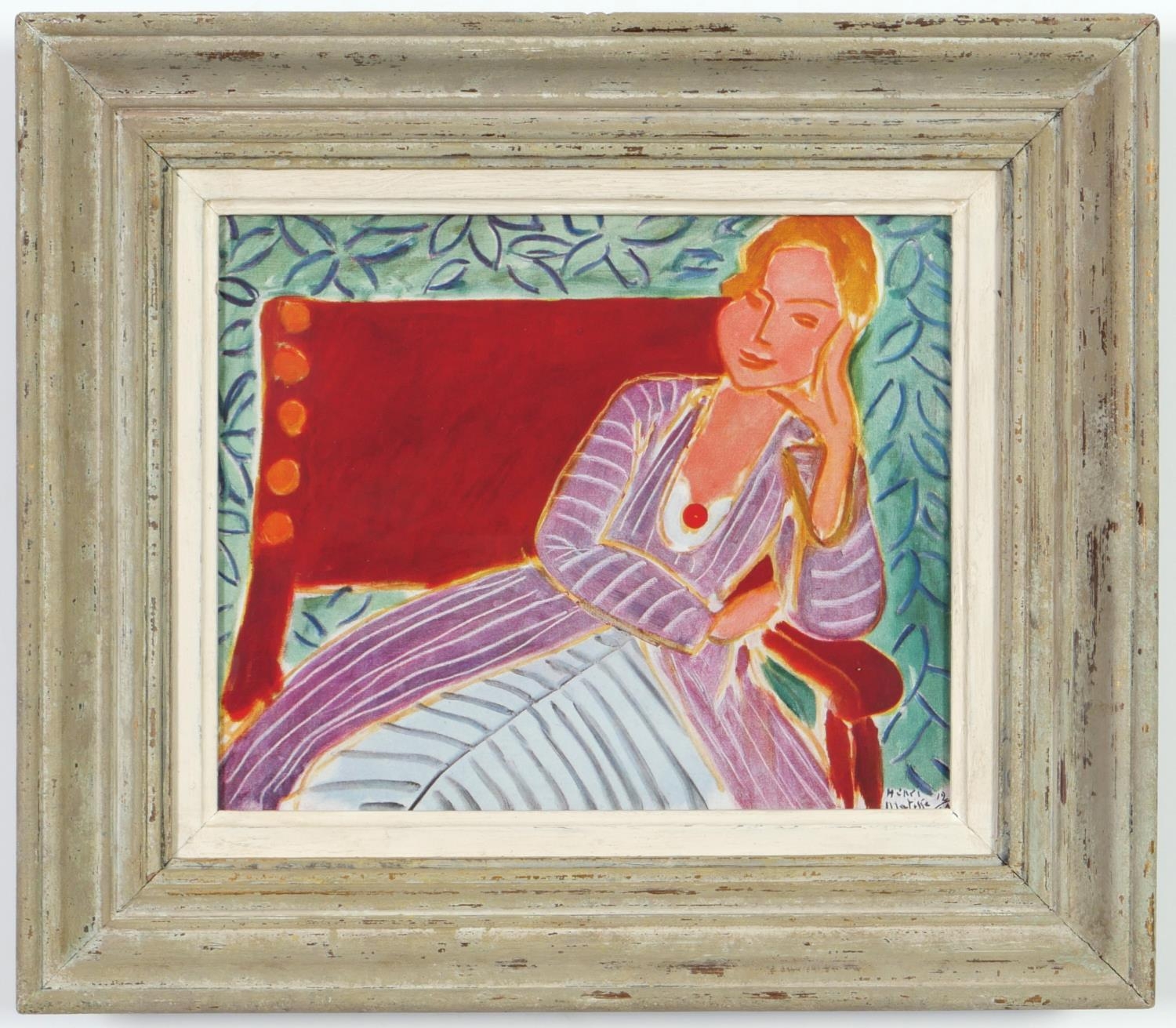 HENRI MATISSE, off set lithograph, Jeune Fille, 25.5cm x 21.5cm.