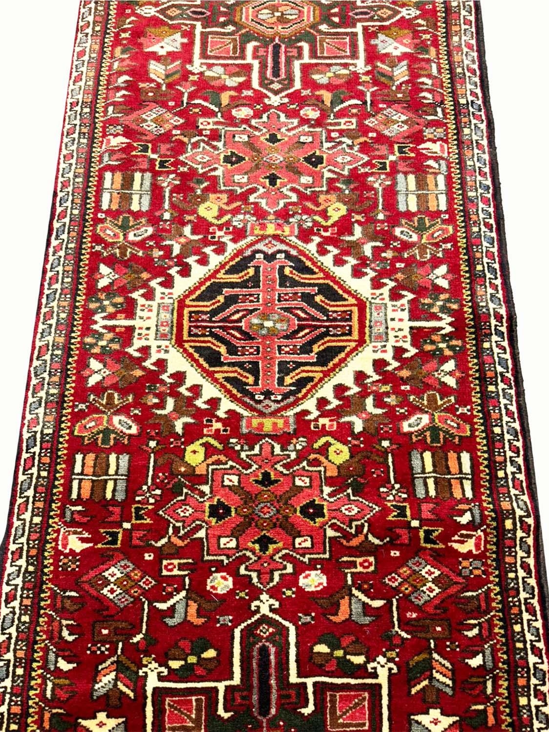 PERSIAN KARAJA LONG RUNNER, 345cm x 80cm. - Image 4 of 4