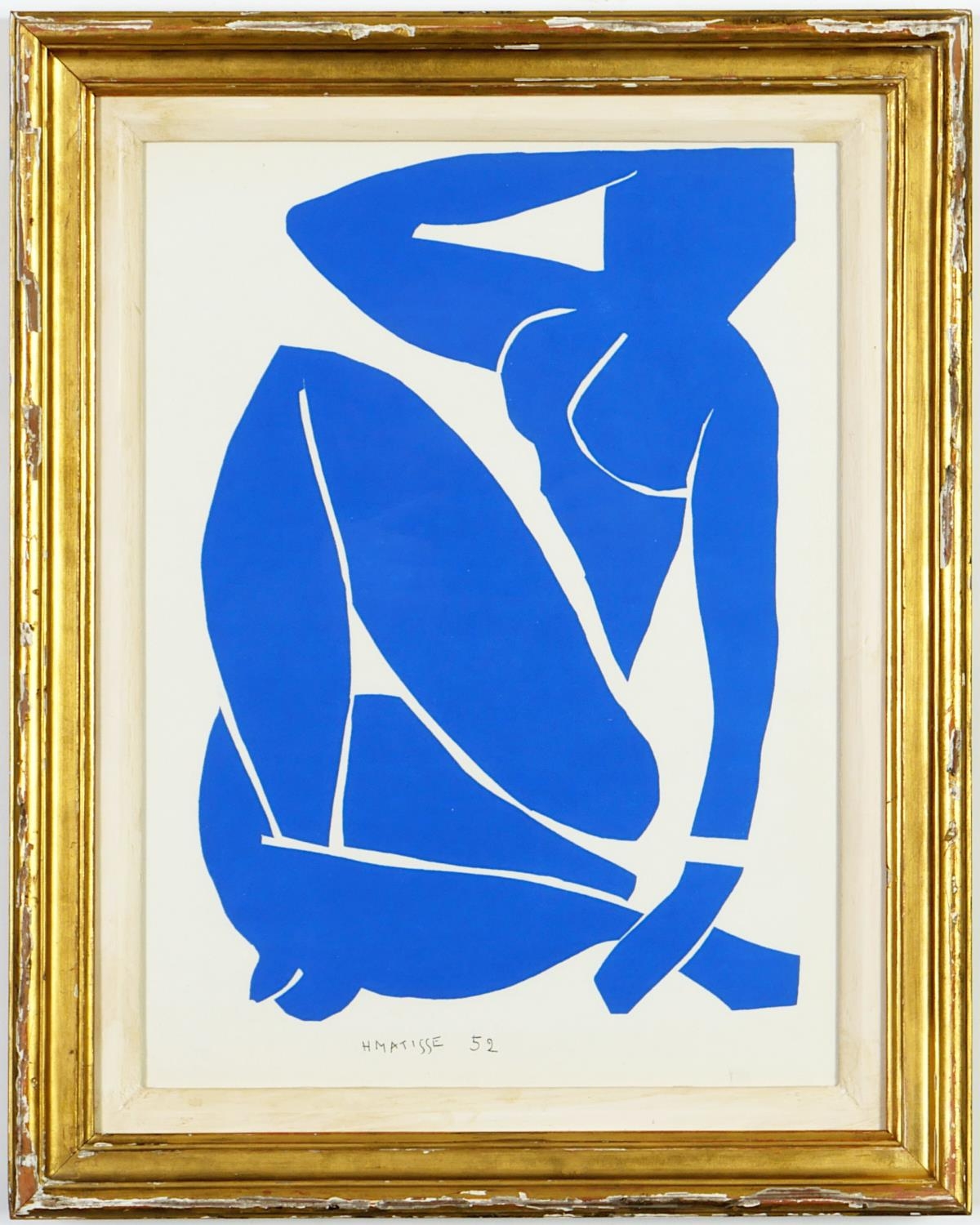 HENRI MATISSE, set of Four Blue Nudes in vintage gilt frames, Nu Bleu VI, Nu Bleu III, Nu Bleu - Image 4 of 5