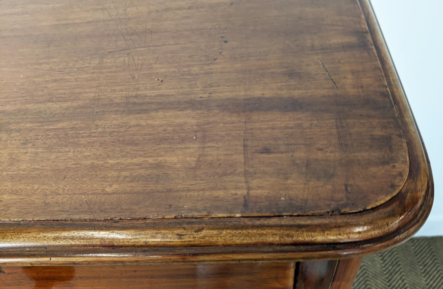 CHEST, Victorian mahogany with five drawers, 122cm H x 123cm x 56cm. - Bild 12 aus 22
