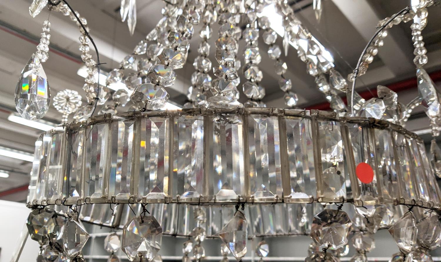 CHANDELIER, of large proportions, with tiers, 120cm H. - Bild 5 aus 14