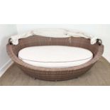QUATROPI GARDEN DAYBED, with fold back canopy , 220 L x 97cm H.