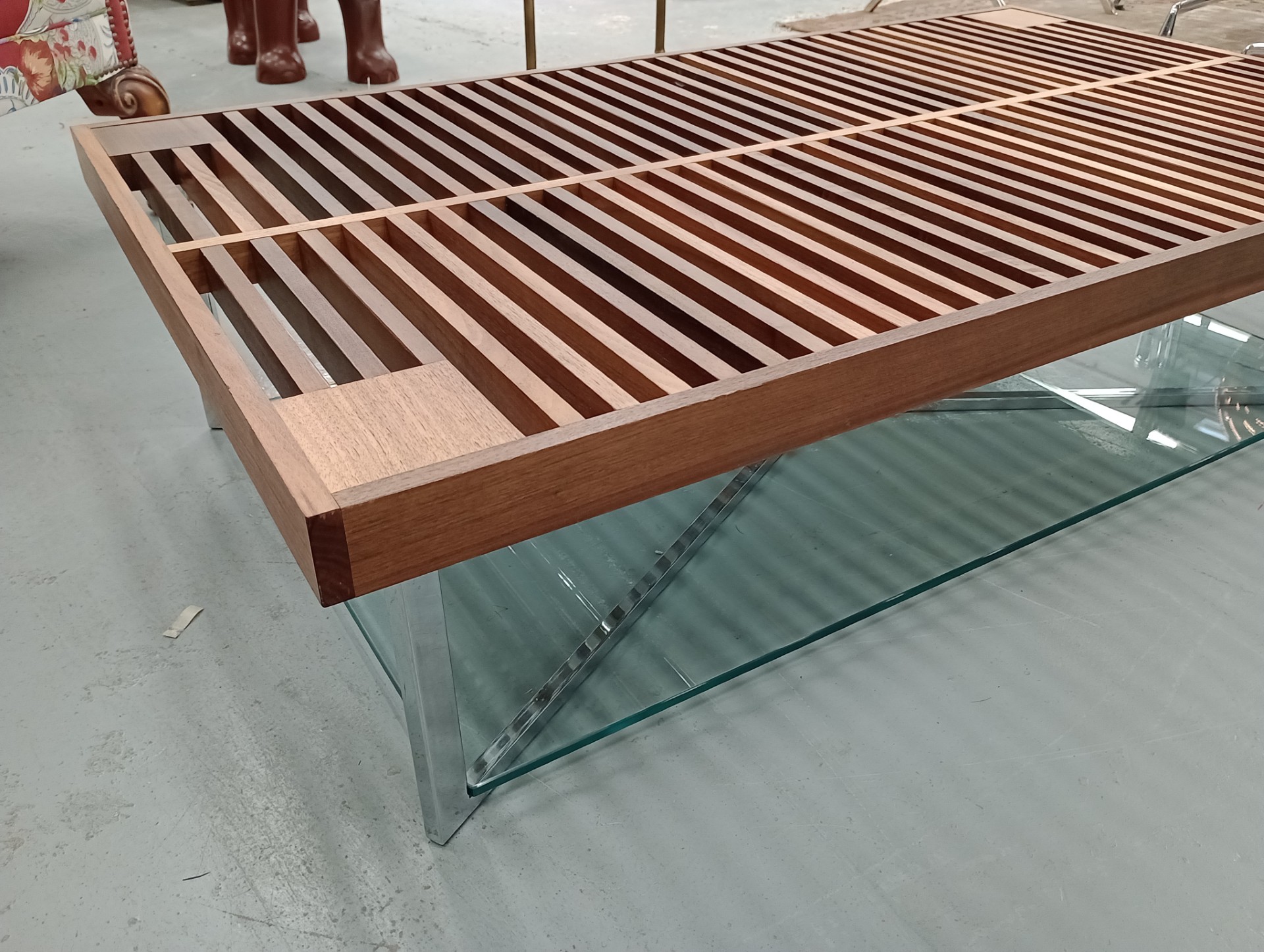 ATTRIBUTED TO LIGNE ROSET PONTON TABLE, by Osko + Deichmann, 70cm D x 120cm L x 30cm H. - Image 3 of 3