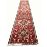 PERSIAN KARAJA LONG RUNNER, 345cm x 80cm.