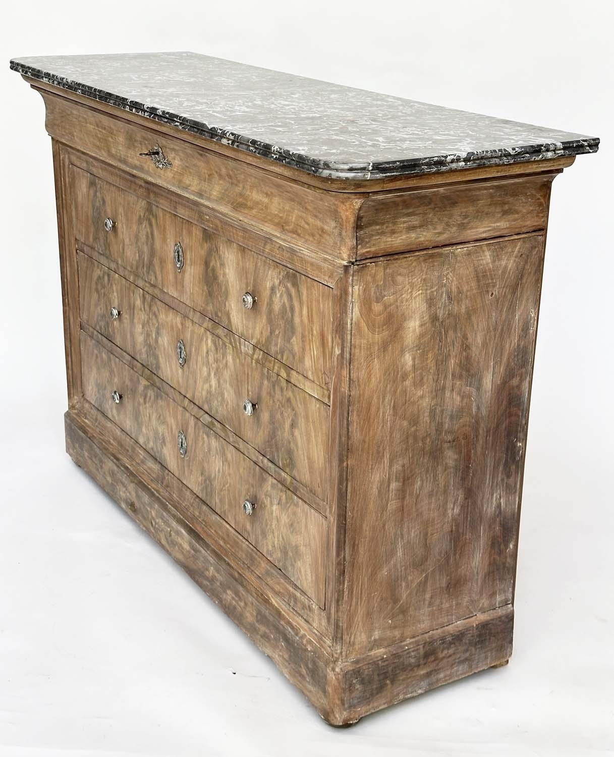 HALL COMMODE, 19th century French Louis Philippe flame mahogany of adapted shallow proportions - Image 8 of 8