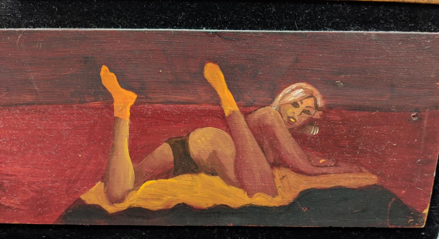 JULIAN BURGOS, 'Divertiment per i le regazzi', oil on panels, 203cm x 130cm. - Image 2 of 5