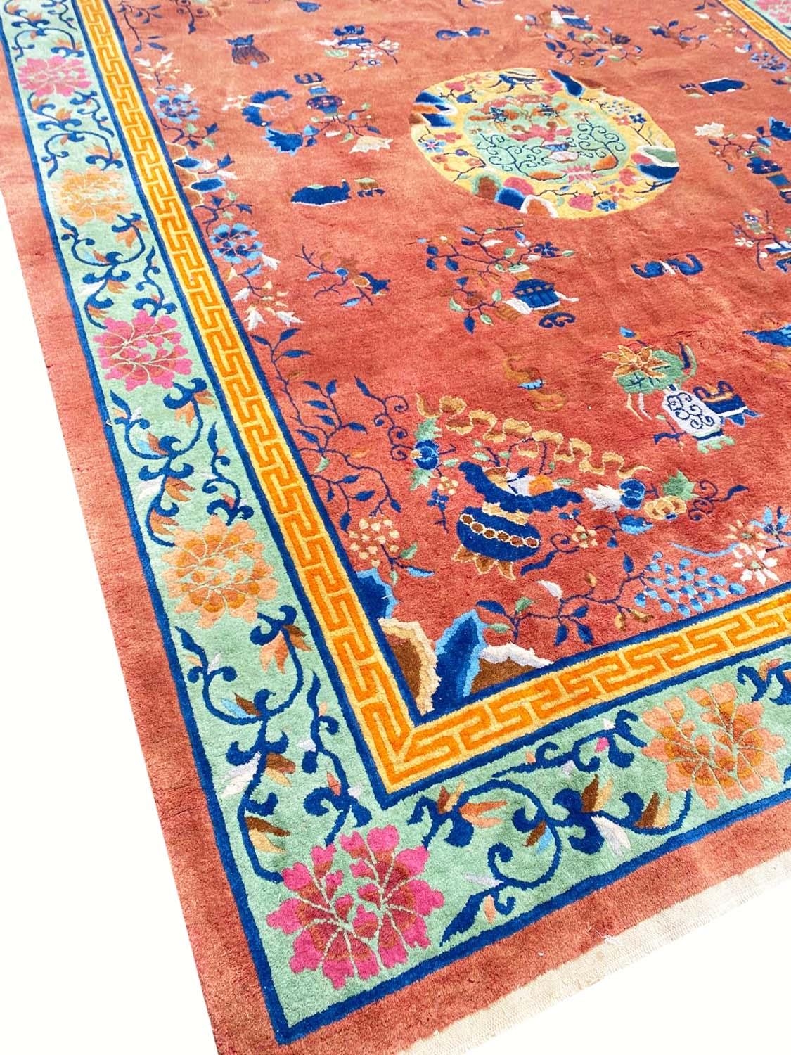 CHINESE ART DECO PEKING CARPET, 360cm x 280cm. - Image 3 of 7