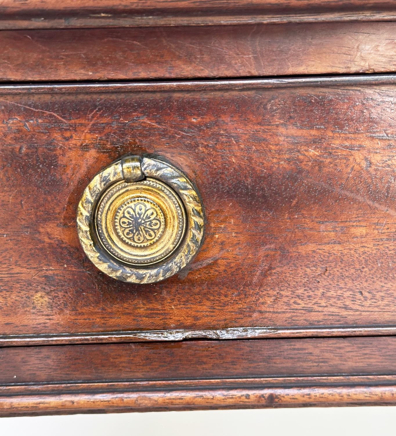 WRITING TABLE, George III period mahogany with full width frieze drawer and square tapering - Image 3 of 11