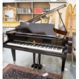 BABY GRAND PIANO BY JOHN BROADWOOD AND SONS, 20th century ebonised, 97cm H x 143cm x 130cm.