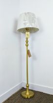LAUREN RALPH LAUREN HOME FLOOR LAMP, gilt metal, with shade 143cm approx.