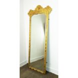 PIER GLASS, Victorian giltwood, circa 1880, with a carved frame and bevelled plate, 80cm W x 190cm