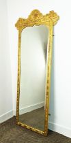 PIER GLASS, Victorian giltwood, circa 1880, with a carved frame and bevelled plate, 80cm W x 190cm