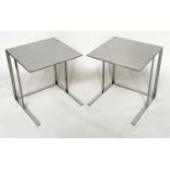 B&B ITALIA MAXALTO ELLOS TABLES, a pair, by Antonio Citterio with applied label, 52cm H x 46cm W x