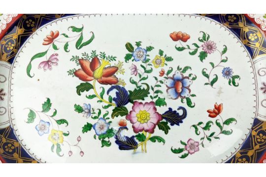 MASON'S IRONSTONE PLATTER, with polychrome decoration, 55cm W x 41cm D x 5cm H. - Image 4 of 8