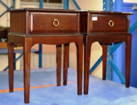 PAIR OF STAG MAHOGANY SINGLE DRAWER BEDSIDE TABLES