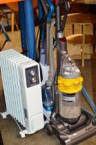 ELECTRIC HEATER & 2 UPRIGHT CLEANERS