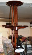 VINTAGE ANGLE POISE DESK LAMP & MAHOGANY PLANT STAND