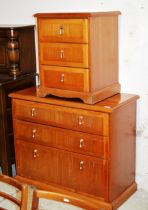 3 DRAWER CHEST WITH MATCHING BEDSIDE CHEST