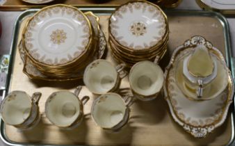 TRAY WITH QUANTITY TUSCAN TEA WARE