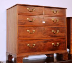 VICTORIAN MAHOGANY 2 OVER 3 CHEST OF DRAWERS