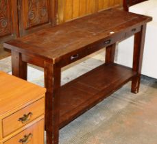 MODERN 2 TIER CONSOLE TABLE WITH 3 DRAWERS