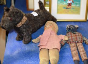 VINTAGE CHAD VALLEY TOY DOG & 2 OTHER OLD TOYS