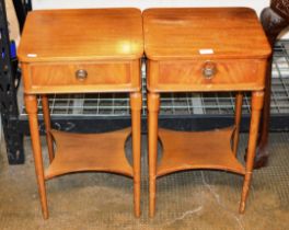 PAIR OF SINGLE DRAWER BEDSIDE TABLES