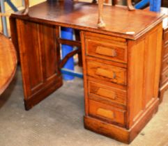 OAK DROP LEAF WRITING DESK