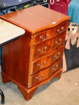 REPRODUCTION YEW WOOD 4 DRAWER CHEST