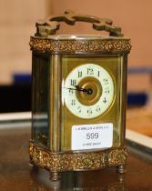 BRASS CASED CARRIAGE CLOCK