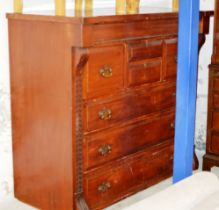 VICTORIAN MAHOGANY STAINED OGEE STYLE CHEST